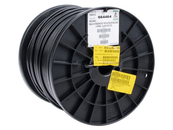 Bobina de Cable UTP Condumex, Cat5e, 305m, con gel para exterior, 24AWG. Color Negro