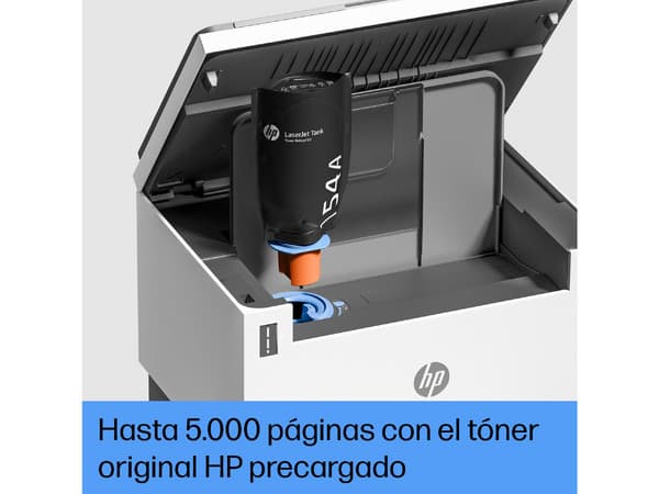 Multifuncional Láser HP Monocromática LaserJet Tank MFP 1602w con Sistema de Tanque de Tóner, Impresora, Copiadora y Escáner, Wi-Fi, USB.