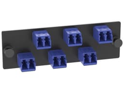 Placa Acopladora de Fibra Optica Panduit, con 6 Conectores LC Duplex, Color Azul. - imagen 1