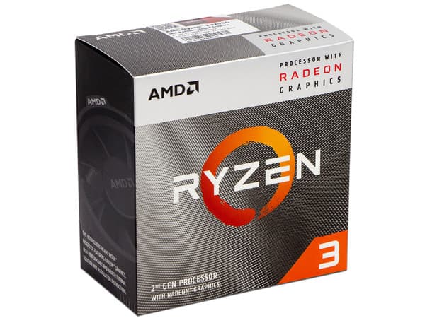 Procesador AMD Ryzen 3 3200G, 3.6 GHz (hasta 4.0 GHz) con gráficos Radeon Vega 8, Socket AM4, Quad-Core, 65W.