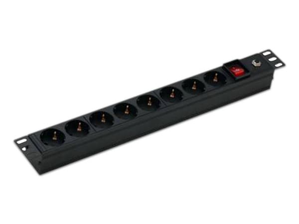 PDU Para Rack Dahua ZZM10/PDU (8 USA 250), 15A, 1875W, 8 Contactos, Color Negro.