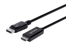 Cable de Vídeo Manhattan de DisplayPort a HDMI (M-M), 3m. Color Negro. - imagen 1