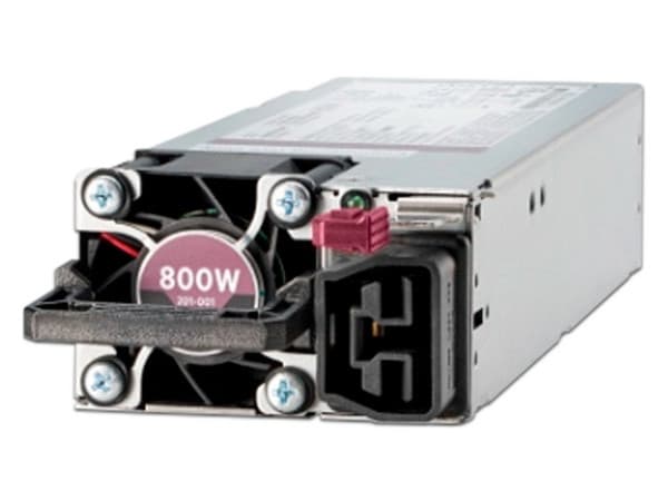 Fuente de Poder HPE Hot-Plug de 800W, 80 PLUS Titanium, Bajo Contenido de Halógenos, Color Plateado.