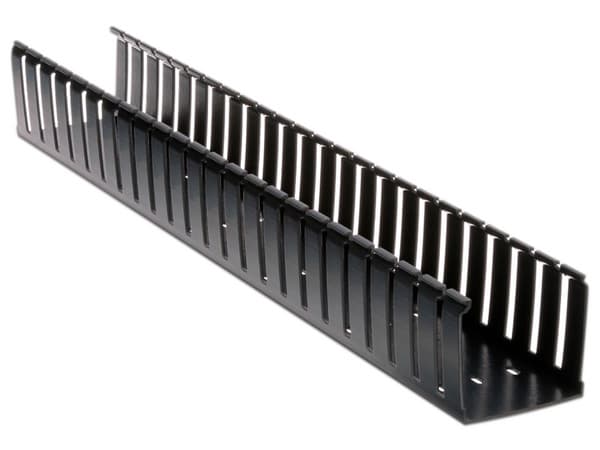 Canaleta Ranurada Panduit G3X3BL6 de PVC sin Tapa, 1.8m de Largo, Color Negro.