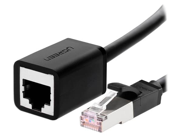 Cable de Extensión UGREEN F/UTP Cat6, Conector RJ-45 Hembra a RJ-45 Macho, 2m. Color Negro.