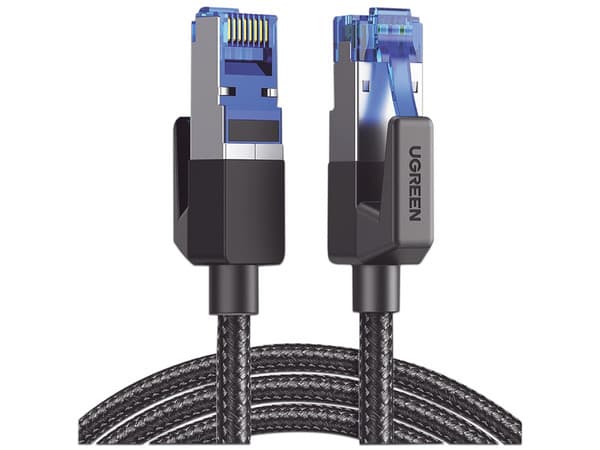 Cable de red UGREEN 80431, Cat8, RJ-45 (M-M), 2m. Color Negro.