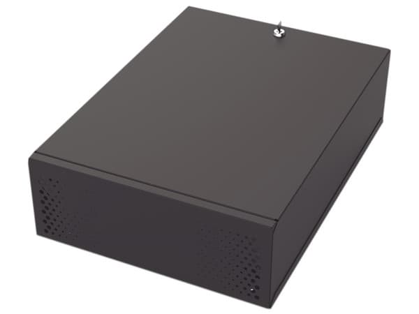Gabinete Metálico EPCOM GABVID4R3 para DVR/NVR con Chapa y llave.