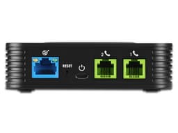 Adaptador telefónico Grandstream HT802 soporta 2 perfiles SIP a través de 2 puertos FXS y 1 puerto de 10/100Mbps. - imagen 2