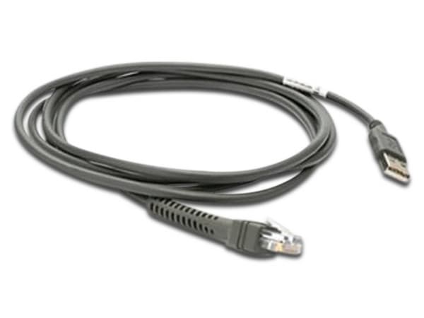Cable USB Motorola de USB 2.0 (macho) a RJ45 (macho), 2.1m. Color gris.