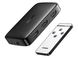 Switch de Video UGREEN de 3 Puertos HDMI Control Remoto, Resolucion 4K 30Hz, Receptor de Infrarrojo. - imagen 1