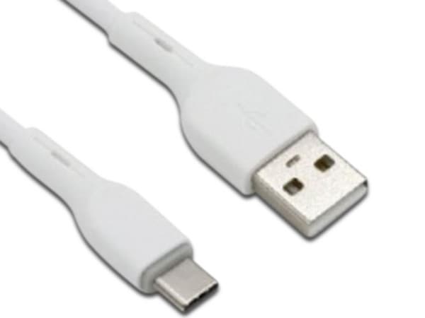 Cable Brobotix de USB 2.0 a USB-C de 1 metro, Color Blanco.