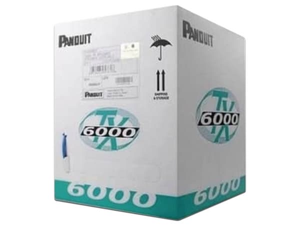 Bobina de Cable Panduit TX6000 PanNet, UTP Reelex Cat6, 4 pares, Calibre 23AWG, 305m. Color Blanco.