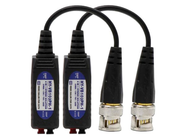 Video Balun Pasivo para Cámaras de hasta 5MP, Transmisión hasta 450m.