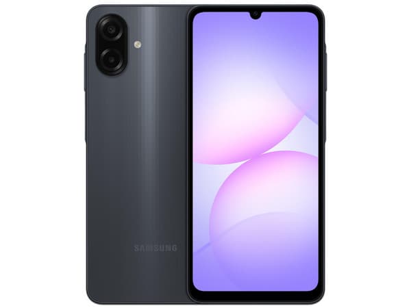 Smartphone Samsung Galaxy A07:Procesador MediaTek Helio G99,Memoria RAM de 4GB, Almacenamiento de 128GB,Pantalla LCD Multi Touch de 6.7" HD+,Bluetooth 5.3, Wi-Fi,Cámara Principal de 50MP,Android 15, Color Negro.