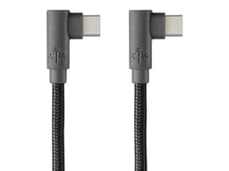 Cable USB Hune AT-ACC-CA-354-BOS, de USB-C a USB-C (M-M), Conector de 90 grados, 1.2m, Color Gris. - imagen 1