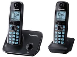 Teléfono Inalámbrico Panasonic KX-TG4112MEB Tecnología DECT 6.0 Digital, Altavoz en base, LCD, Identificador de llamadas e iluminación color azul. - imagen 1