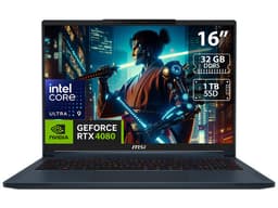 Laptop Gamer MSI Stealth 16 AI Studio A1V: Procesador Intel Core Ultra 9 185H (hasta 5.1 GHz), Memoria de 32GB DDR5, SSD de 1TB, Pantalla de 16" LED, 240Hz,Video NVIDIA GeForce RTX 4080, S.O. Windows 11 Home, Teclado en Inglés. - imagen 1