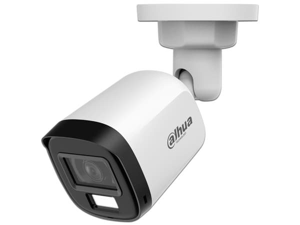 Cámara Bullet Dahua HAC-B1A21N-U-IL-A, 2 Megapíxeles, Lente 2.8 mm, Apertura 100, Iluminación Dual Inteligente 30 m IR y 20 m Luz Visible, Micrófono Integrado, Exterior IP67.