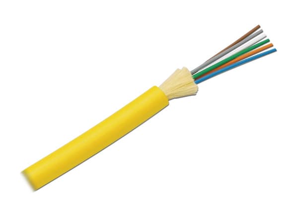 Cable de Fibra Óptica Panduit de 12 hilos, Monomodo OS2 9/125, Interior, Tight Buffer 900um, No Conductiva, OFNP (Plenum), Precio por metro.