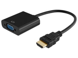 Adaptador de Video BRobotix de HDMI (M) a VGA (H). Color Negro. - imagen 1