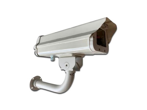 Gabinete WAM GC01 para Cámara de Vigilancia con brazo. Color Blanco.