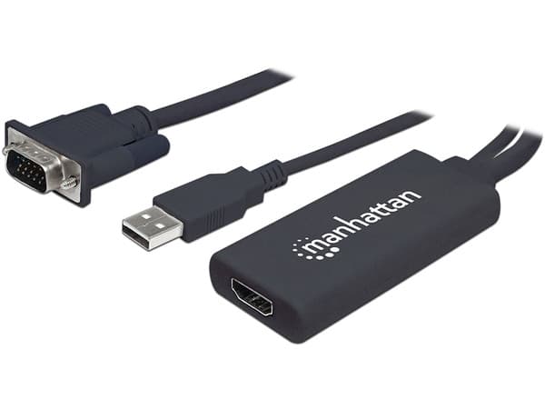 Convertidor Manhattan de VGA y USB a HDMI.