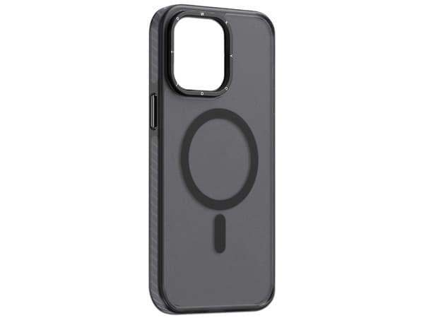 Funda Protectora TEKKU Matte Color para iPhone 15 PRO, MagSafe, Color Transparente Negro.