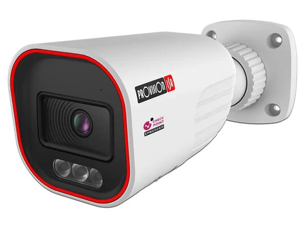 Cámara PROVISION ISR BMH-340IPSN-MVF, 4MP, Tipo Bala, Luz Híbrida, Lente Varifocal, IR 40m, PoE, IP67, H.265, Funciones Analíticas y Onvif.