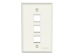 Placa de Pared Panduit NK3FNIW, con 3 puertos keystone. Color Blanco. - imagen 1