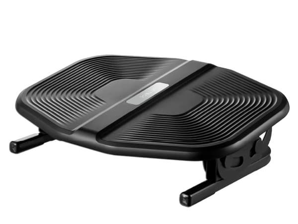 Reposa Pies Acteck Ergo Tuff ER505, Antideslizante, Inclinación Ajustable, Color Negro.