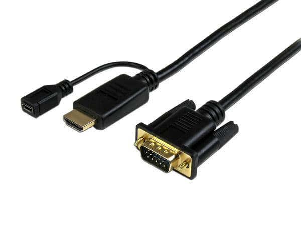 Cable Convertidor Activo de HDMI a VGA, 1.8m.