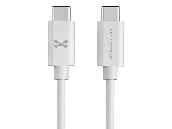Cable Datos GHOSTEK USB-C a USB-C 3m 60W, Color Blanco.