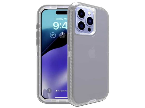 Funda Protectora TEKKU Protect 360 para iPhone 15 PRO MAX, Color Humo.
