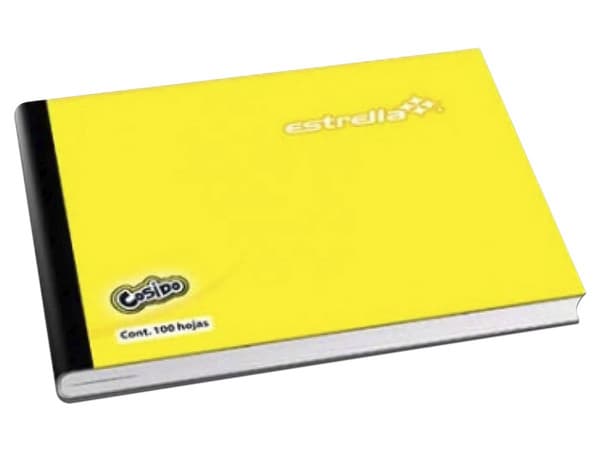 Cuaderno Estrella Cosido Forma Italiana C7, 100 hojas.