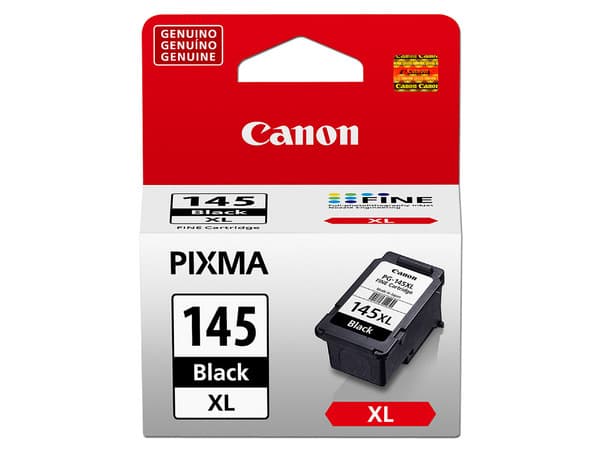 Cartucho de Tinta Canon Negro, Modelo: PG-145XL, Alto rendimiento hasta 300 páginas.