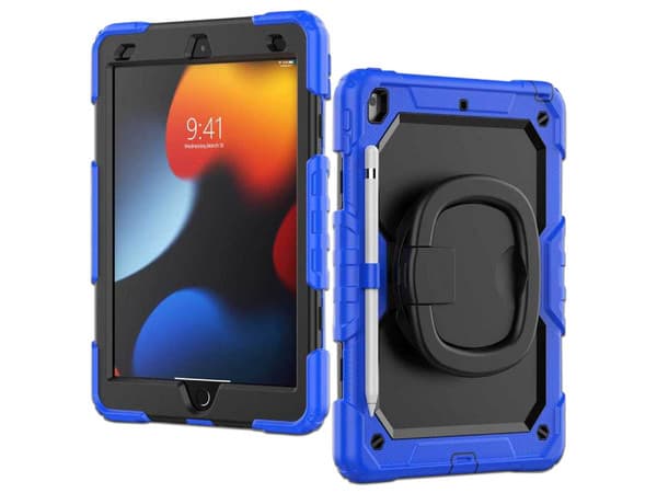 Funda Protectora TEKKU HandleD, Compatible Con iPad 9 de 10.2", Color Azul.