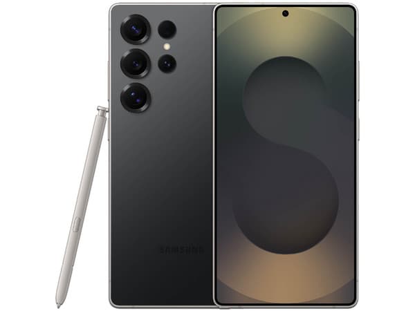 Smartphone Samsung Galaxy S25 Ultra: 
Procesador Octa-Core (hasta 4.47 GHz), 
Memoria RAM de 12GB, Almacenamiento de 256GB, 
Pantalla AMOLED de 6.8" FHD+, 
Bluetooth, Wi-Fi, 5G, 
Cámara principal de 200MP, 
Android 14, Color Negro.