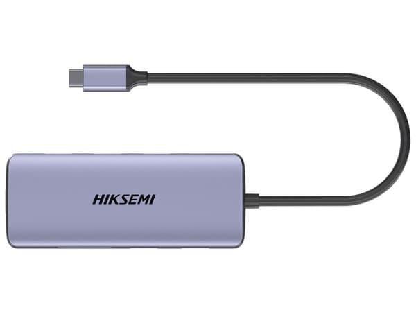 Hub USB-C Hiksemi. 8 en 1, Salida HDMI, USB 2.0, USB 3.0, SD, TF.
