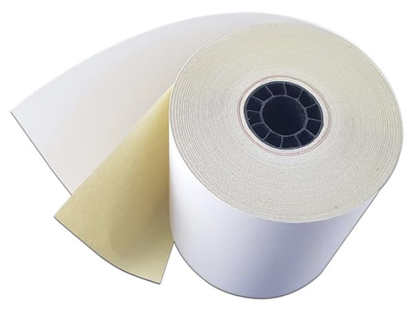 Rollo de Papel PCM Autocopiante de 76 x 70mm, 50 piezas. Color Blanco.