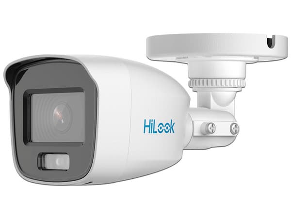 Cámara de Vigilancia tipo Bala HiLook de 2MP (1920 x 1080), Luz Blanca hasta 20m, Protección IP66. Color Blanco.
