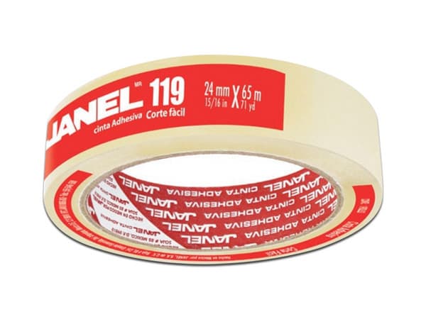 Cinta Adhesiva Janel 119, 24mm x 65m, Transparente, 1 Pieza.