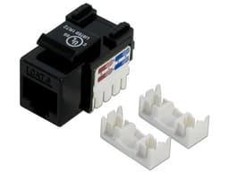 Jack de impacto Cat6, UTP, Negro. - imagen 1