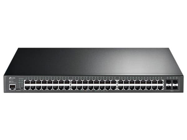 Switch Administrable TP-LINK JetStream TL-SG3452P de 48 puertos 10/100/1000 y 4 Gigabit SFP.