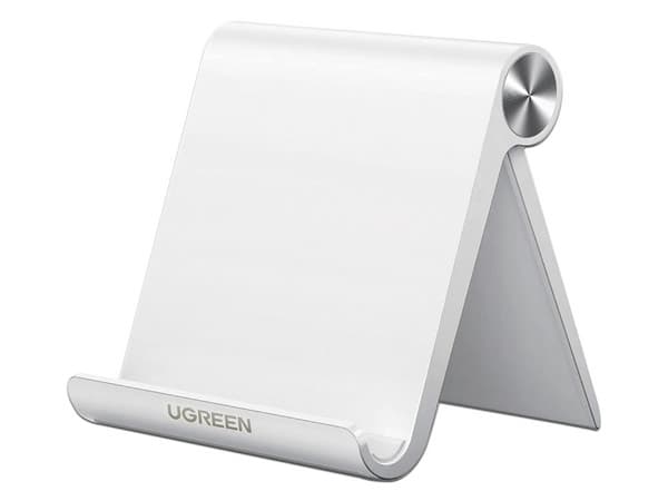 Soporte de escritorio para teléfono celular Ugreen, Ajustable de 0 a 100 grados, amplia compatibilidad con dispositivos de 4" a 7.9".