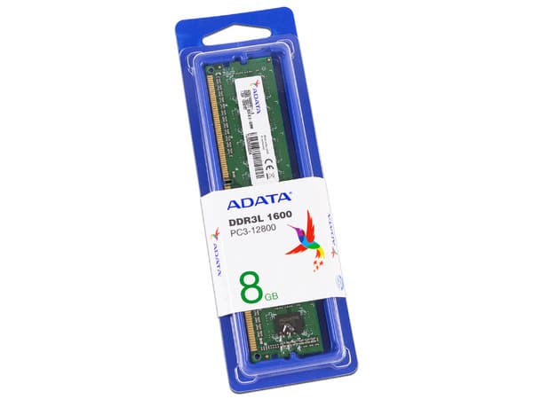 Memoria DIMM ADATA DDR3L, PC3-12800 (1600MHz), 8GB.