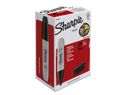 Marcador Permanente Sharpie Chisel. Color Negro. Caja con 12 Piezas - imagen 1