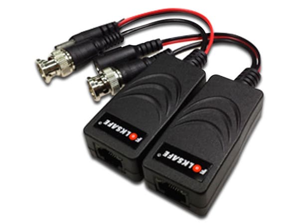 Transceptor Pasivo Folksafe Balun, HD, 440m, BNC, RJ-45. Color negro.