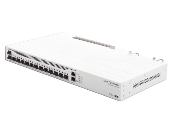 Router MikroTik Cloud Core CCR2004-1G-12S2XS CCR2004-1G-12S+2XS de 1 puerto Gigabit, 12 puerto SFP+ y 2 puertos 25G SFP28. Fuente redundante