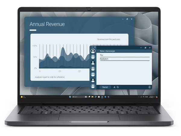 Laptop DELL Pro 14: Procesador AMD Ryzen 5 Pro 230 (hasta 4.9 GHz), Memoria de 16GB DDR5, SSD de 512GB, Pantalla de 14" LED, Video Radeon Graphics, S.O. Windows 11 Pro (64 Bits).