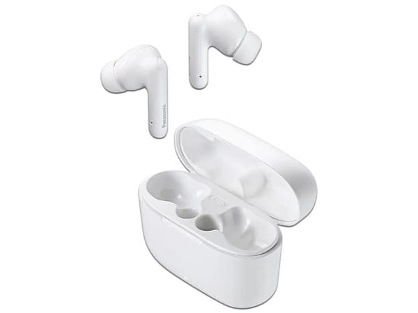Audífonos Bluetooth Panasonic B110 con Estuche de Carga, Control Táctil, Bluetooth 5.3. Color Blanco.